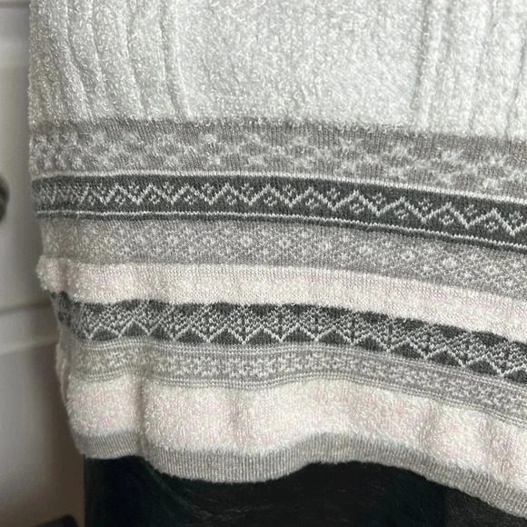 LE GRENIER, sweater ,colorblock striped,asymmetrical button decor, like new - Picture 7 of 16